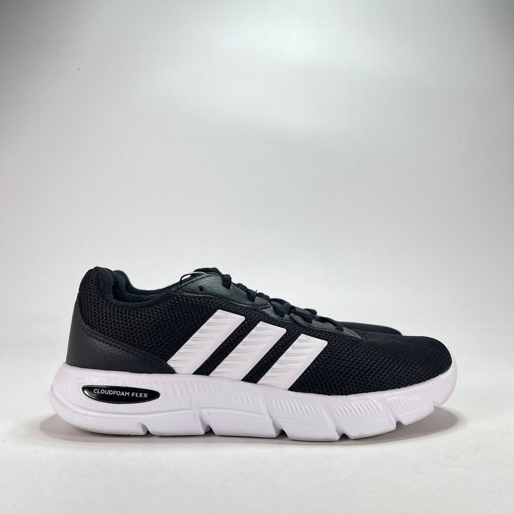 adidas Cloudfoam Flex Laces Core Black White Casual Shoes HQ4960 Women's Sz 7.5